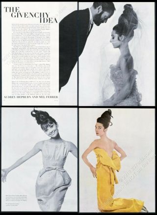 1963 Audrey Hepburn 12 Photo Bert Stern Vintage Givenchy Fashion Print Article