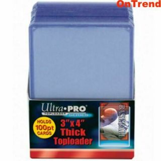 25 X Ultra Pro Top Loader 3 " X 4 " 100pt Clear Regularrigid Card Protector 3x4