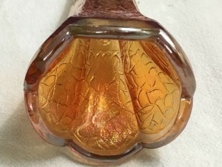 Vintage Auto Car Vase Marigold Carnival Glass Tree of Life by Jeanette— 1920 - 30 3