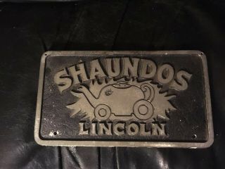 Vintage Car Club Plate Plaque Shaundos Lincoln