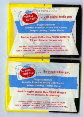 1965 Fleer Weird Ohs Card Wax Pack 3 (2packs) 2