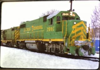 Irk1648:railroad Train Slide - I T C Locomotive 2001 - Springfield Il