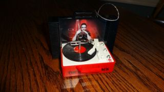Johnny Cash Animated Ornament Record Player Lights Up Plays " Ring Of Fire "