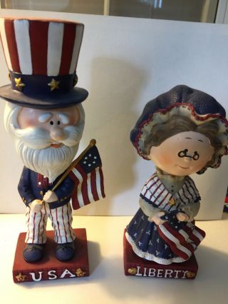 Uncle Sam And Betsy Ross Bobblehead Dolls