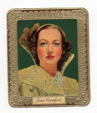 Joan Crawford 1936 Garbaty Passion Film Star Embossed Cigarette Card 25