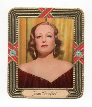 Joan Crawford 1936 Garbaty Passion Film Star Embossed Cigarette Card 120