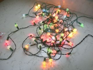 2 Stands Vintage Christmas Lights With Refectors Add On Multi Color