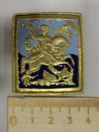 Russian Orthodox bronzes enamel Icon of St.  George the Victorious 4