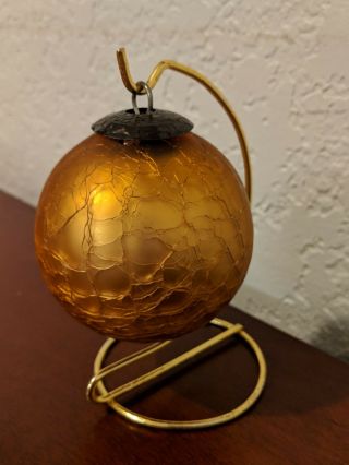 Vintage Kugel Gold Crackled Ornament