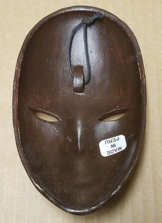 Mask with Monkey Nazca Ornament Ceramic Folk Art Handmade in Peru 2