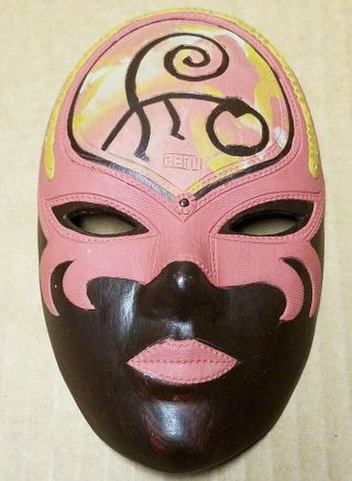Mask with Monkey Nazca Ornament Ceramic Folk Art Handmade in Peru 3
