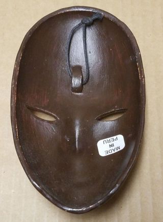 Mask with Monkey Nazca Ornament Ceramic Folk Art Handmade in Peru 4