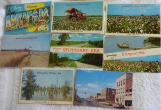 Stuttgart Arkansas Ark Ar Eight (8) Cards For $1.  00 Wow L@@k Here