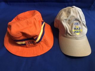 Csx Railroad Safety Orange Bucket Hat And Haz Mat Hat