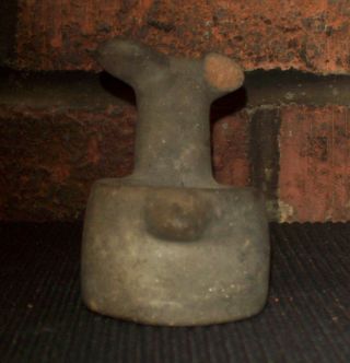 Native American Artifact Pottery Effigy Pipe Ohio 4