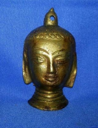 Vintage Old Hand Crafted Brass Made Mahaveer Swami Amulet Or Pendant Collectible