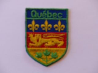 Vintage Quebec Canada Embroidered Patch Emblem Crest Travel Souvenir