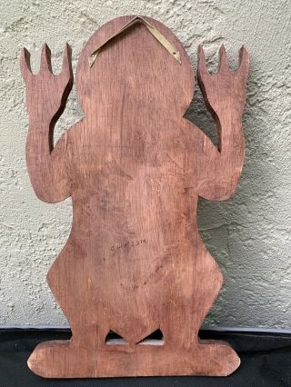 Nortwest Pacific Indian Art 19 1/2” Cedar Wood Carving Frog Man Mask 4