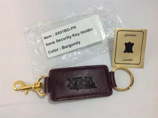 Xena Warrior Princess - Burgundy Leather Security Key Holder Keychain -