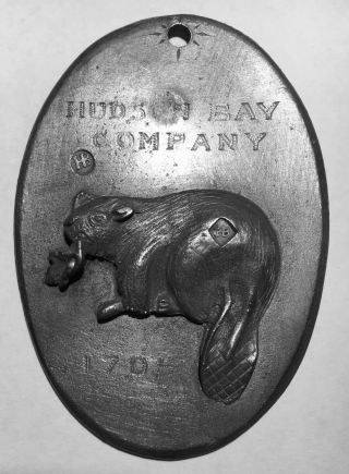 1704 Hudson Bay Port Albany Beaver Trade Trinket Medal Silver Finish