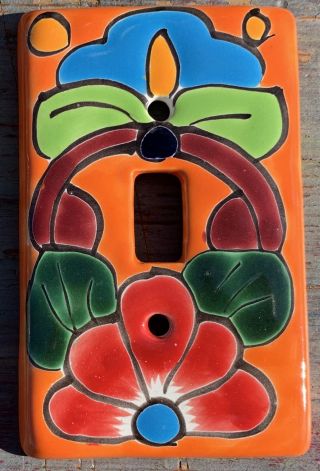 Talavera Mexican Pottery Light Switch Cover Wall Plate 3 " X 5 " Single Toggle