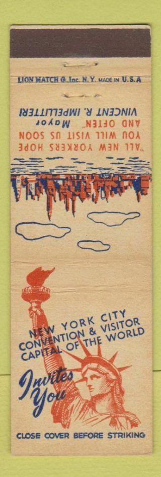 Matchbook Cover - York City Tourism