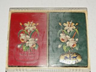 Vintage Guild Playing Cards Plastic Coated Designed By Anne Orr With Case