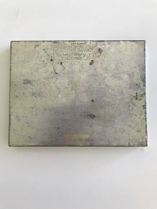 Vintage Lucky Strike Flat Fifties Cigarettes Metal Tin Case Box 2