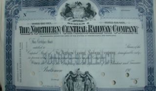 190? Ncr North Central Rail Stock Cert Cockeysville Baltimore County Maryland Pa