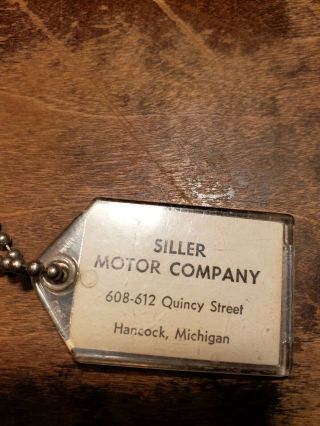 Siller Motor Company Hancock Michigan Key Chain Pontiac