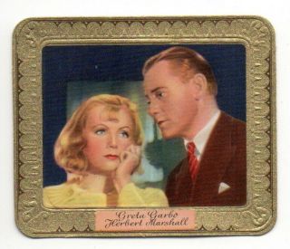 Greta Garbo Herbert Marshall 1934 Garbaty Film Star Series 2 Cigarette Card 50