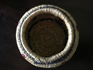 Native Eskimo Hand Woven Basket w/Lid Set of 2 8