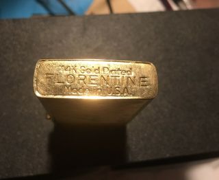 Vintage 14K Gold Plated Florentine Advertising Lighter Balboa Bay Club 2