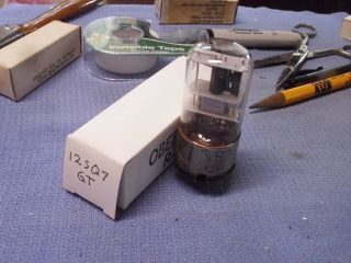 Vintage National Union 12sq7 Gt Metal Base 2 - Diode - Triode Vacuum Tube,