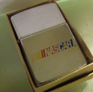 Vintage Zippo Nascar Chrome Cigarette Lighter 1994