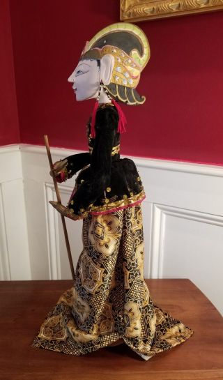 Vtg Indonesian Style Wayang Golek Wooden Puppet Doll Clothed 21 