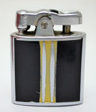 Vintage Art Deco Ronson De - Light Chrome Plated & Enamel Lighter,  C1930.