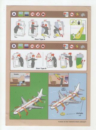 J E T M A G I C VIP Boeing 757 - 200 Safety Card 2