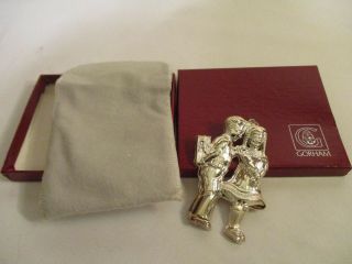 Vintage Gorham Silverplate Christmas Ornament Boy With A Crush