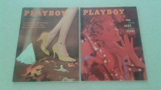 2 Playboy Magazines Feb & Sept 1959 Eleanor Bradley/marianne Gaba/bunny Yeager