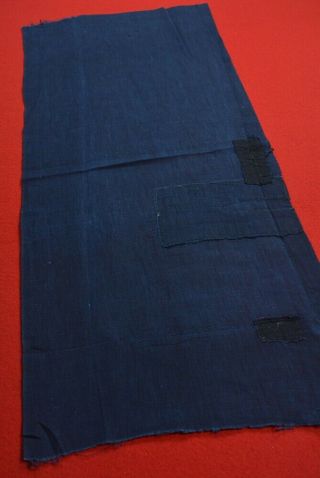 XS95/50 Vintage Japanese Fabric Cotton Antique Boro Patch Indigo Blue 31.  1 