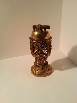 Vintage Table Lighter " Arrow " With A Golden Support.