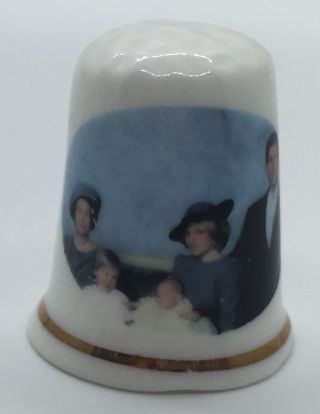 Vintage Royal Family Thimble Queen Charles Diana William Prince Harry 2