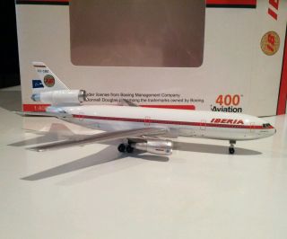 Aviation 1 400 Scale Iberia Douglas Dc - 10 - 30 Ec - Cbo Model Plane Flugzeug Avion