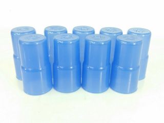 9 Tupperware 12 Ounce Stackable Tumblers 2412 Fluorescent Blue
