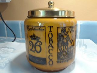 Vintage Ceramic Royal Goedewaagen Gouda Holland Dutch Tobacco Jar Humidor 5.  5 "