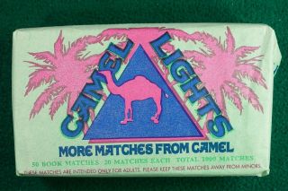 1992 Camel Full Matchbook Caddy - 50 Mixed Match Books Bulk Los Angeles Ca