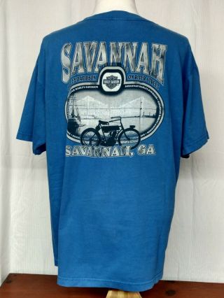 Vintage 2002 Harley Davidson Savannah Georgia T - Shirt Mens Sz 2x