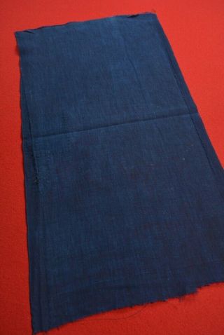 Xs62/40 Vintage Japanese Fabric Cotton Antique Boro Patch Indigo Blue 26.  4 "