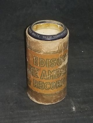 Edison Blue Amber Phonograph Record Smiles,  Then Kisses